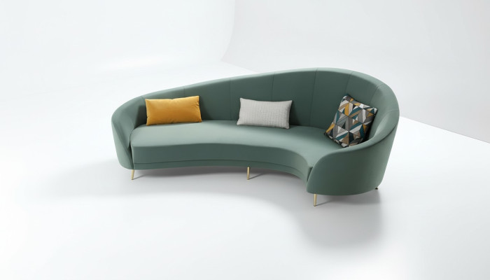 Sofa rond Canapé moderne Paysage vivant Mobilier de salon Canapé design Canapé d'angle rond