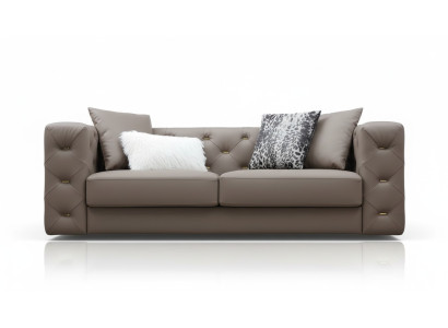 Trois Canapé 3 Places Design Tissu Moderne Chesterfield Luxe Meubles