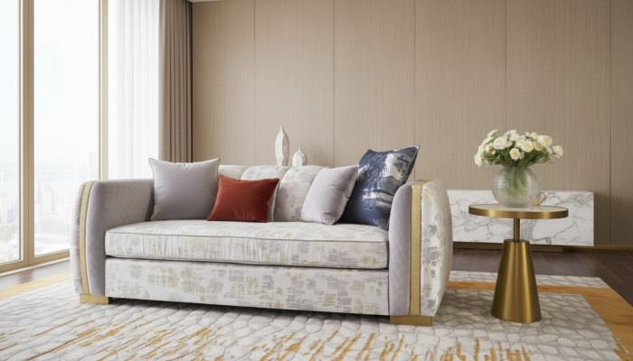 Sofas Meubles de salle Trois places Canapé Tissu Design Canapé Moderne nouveau 3 places