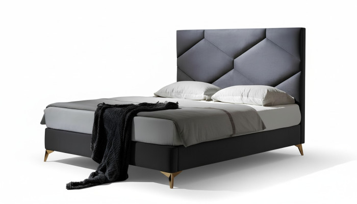 Lit 180x200cm Mobilier de chambre en textile Lits de luxe modernes Mobilier d'hôtel neuf