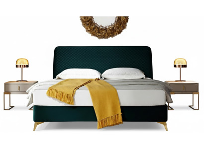 Chambre 3 pièces Ensemble lit 2x Table de chevet Console Lits rembourrés Double Hôtel