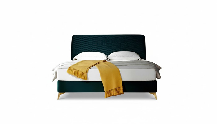 Lit 180x200cm Mobilier de chambre en textile Lits de luxe moderne en velours de design lit