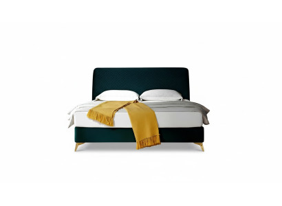Lit 180x200cm Mobilier de chambre en textile Lits de luxe moderne en velours de design lit
