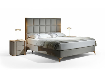 Lit 2x Table de chevet 3 pièces Ensemble de chambre à coucher Groupe de luxe Designer Neuf Suite