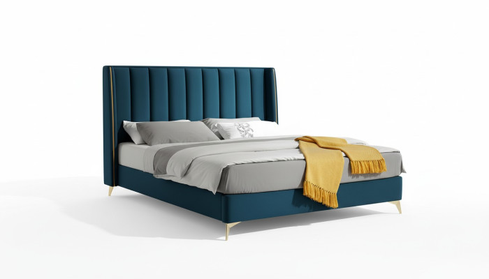 Lit de conception de luxe Lits doubles Mobilier de chambre Lit rembourré Lit de design Lits