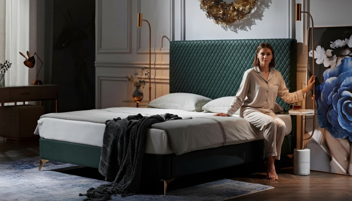 Revêtement de lit design de luxe Lits doubles Mariage Chambre de sommeil Lit en cuir Nouveau hôtel