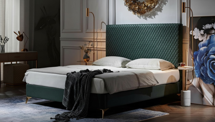 Revêtement de lit design de luxe Lits doubles Mariage Chambre de sommeil Lit en cuir Nouveau hôtel
