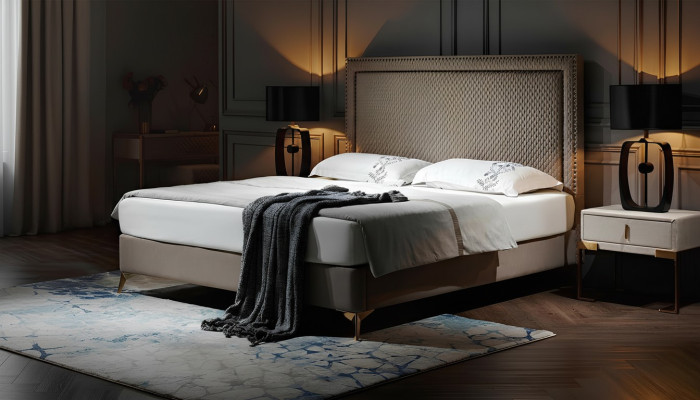Lit double lit lit lit de luxe lit lit lit lit lit en cuir lit garni de luxe lit design en cuir