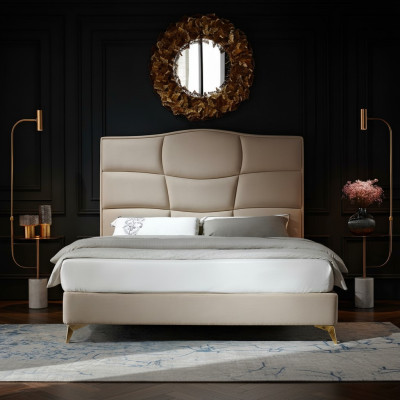 Literie pour lit 2x Table de chevet 3 pièces Ensemble de chambre à coucher Mobilier de luxe moderne lits