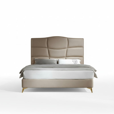 Chambre Lit double 180x200cm Lit de luxe Textile moderne neuf