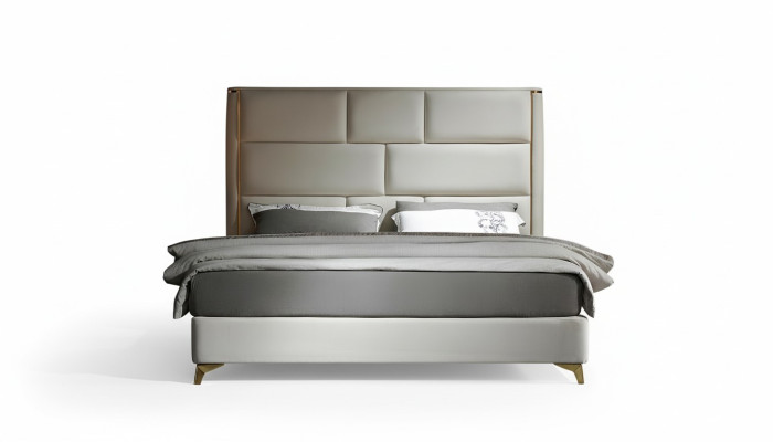 Chambre de luxe Lit Revêtement Design Double Lits d'hôtel Mobilier d'hôtel Velours neuf