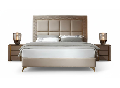 Lit 2x Table de chevet 3 pièces. Ensemble de chambre Design Luxe Chambre complète neuve
