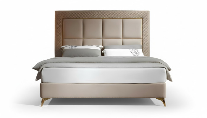 Conception de lits doubles de luxe pour hôtel Mobilier d'hôtel de luxe Lits de chambre de luxe rembourrés nouveauté