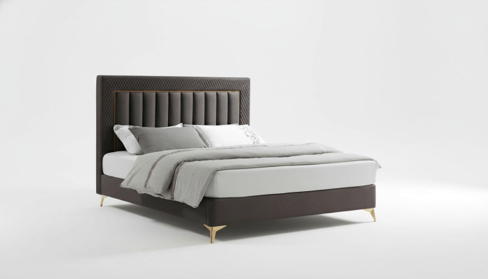 Lits doubles pour hôtel Mobilier de luxe Chambre à coucher Lit Rembourrage Design Velours Lits doubles