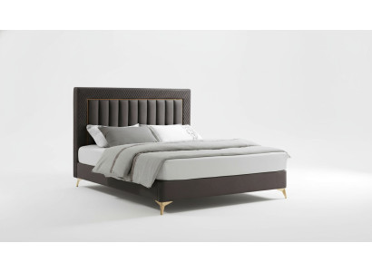 Lits doubles pour hôtel Mobilier de luxe Chambre à coucher Lit Rembourrage Design Velours Lits doubles