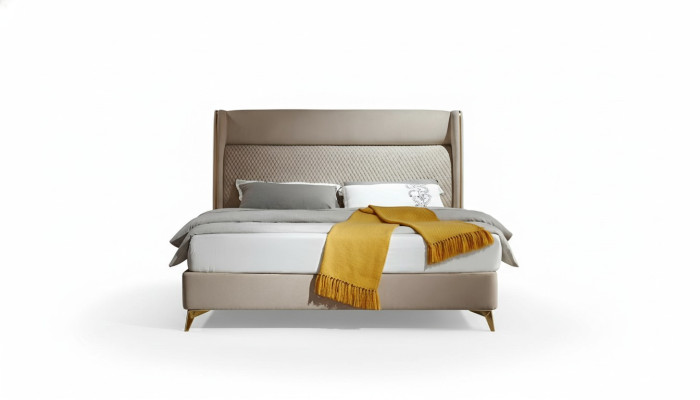 Lit double Chambre Hôtel Mariage Luxe Lit 2x Table de chevet 3pcs. Ensemble de lits neufs