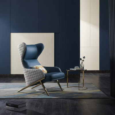 Meubles design de luxe Fauteuil design moderne 74*90cm Cuir Salon