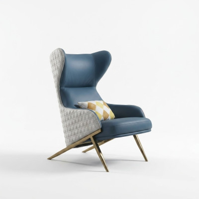 Meubles design de luxe Fauteuil design moderne 74*90cm Cuir Salon