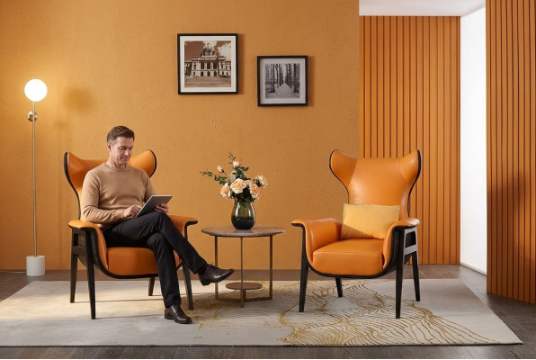 Fauteuil design 1 place 70 x 90 cm Salon Canapé 1 place Lounge Club