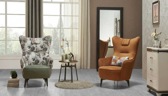 Meubles de design de luxe Chaises de design moderne Fauteuil décoratif en textile Salon
