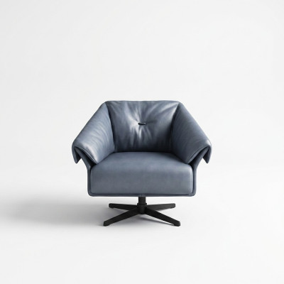Fauteuil Design Luxe Relax Club Lounge Siège Unique Revêtement Tissu Cuir