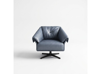 Fauteuil Design Luxe Relax Club Lounge Siège Unique Revêtement Tissu Cuir