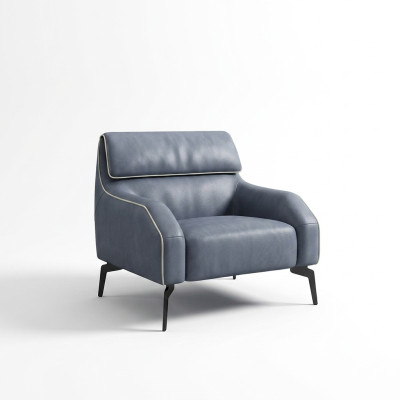 Flache Sofasessel Wohnzimmer Design Einzelsitzer Sofa Couch Lounge Club 1-Sitzer