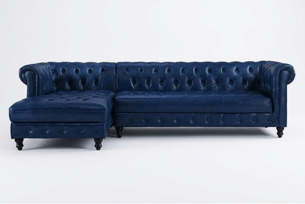 Chesterfield Canapé d'angle Canapé Tissu Canapé d'angle Mobilier classique