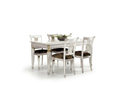 Table de salle à manger Tables de salle à manger Tables de luxe Bois Blanc Design Moderne Meubles italiens