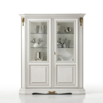 Vitrines Salon Armoires Blanches Buffet Vitrine Lumineux Blanc Armoire Classique