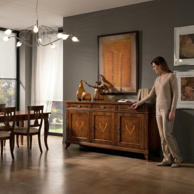Buffet Commode Chambre Design Meuble TV Armoire Étagère Luxe Salon Planche
