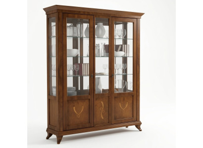 Vitrine Salon Meubles Buffet en bois massif Vitrines Armoire en verre Bois véritable