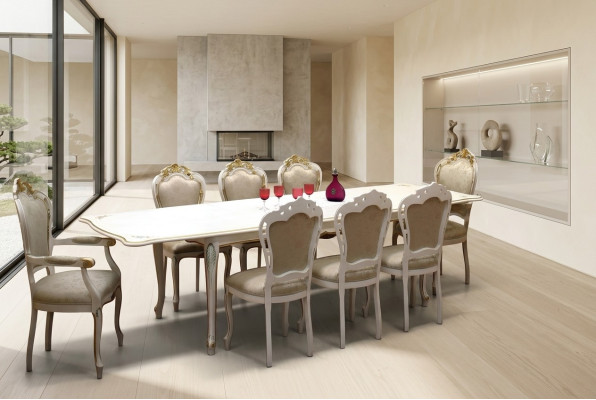 Ensemble complet Table à manger 8x Chaises Salle à manger Ess Groupe Suite en bois Tables 9 pièces