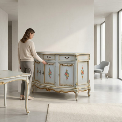 Buffet Meuble italien en bois massif Buffet en bois de luxe de designer Commode