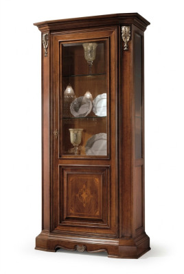 Vitrines Armoire en verre Armoire en bois massif Vitrine Salon Mobilier Bahut Bois massif