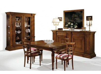 Table à manger complète 4 chaises Ensemble de salle à manger Ess Group Set en bois Vitrine Commode