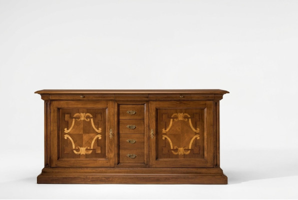 Meuble de luxe en bois italien Buffet Commode Style baroque Buffet en bois massif