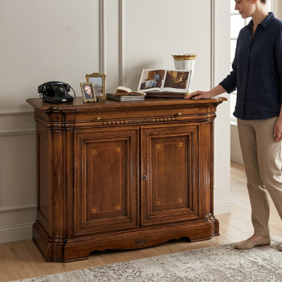 Commode Armoire haute Armoire latérale Buffet bas Commodes Design de luxe en bois nobles