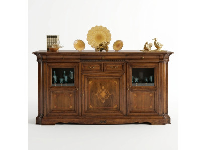 Buffet Buffet Commode Tiroir Vitrine Salon Bois Buffet Nouveau
