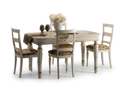 Chaises Chaise Bois Luxe Siège Ensemble 4x Fauteuil Chaise de salle à manger Salle à manger
