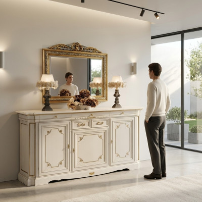Conception Commode Meubles Buffet Classique Salle de séjour Bois Armoire de luxe Italie