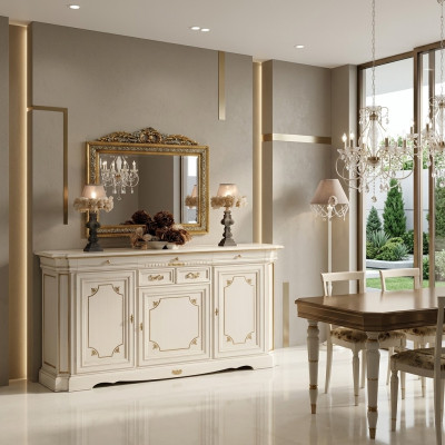 Conception Commode Meubles Buffet Classique Salle de séjour Bois Armoire de luxe Italie