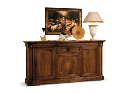 Sideboard : Buffet bas en bois avec tiroirs design ; Armoire étagère pour salle de séjour
