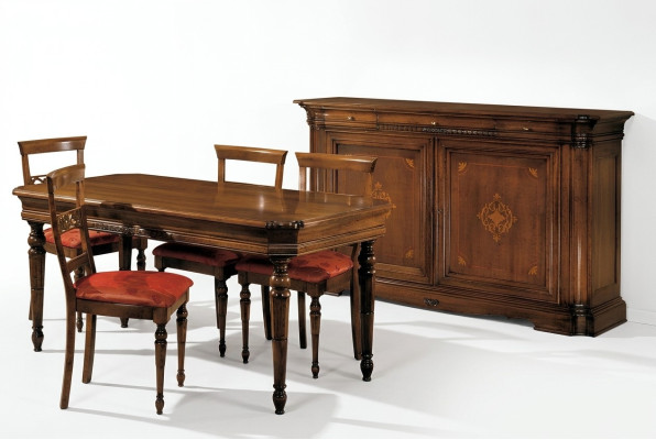Vitrine de luxe en bois de designer Buffet meuble italien en vrai bois Buffet en vrai bois