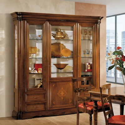 Vitrine Armoire 3 portes Vitrines Armoires Salon Armoires Armoires Design Meubles Verre nouveau