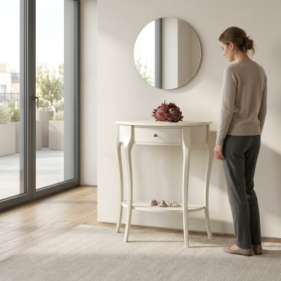 Tables de chevet de consoles Chambre Table de chevet Design moderne Meubles en bois Blanc neuf