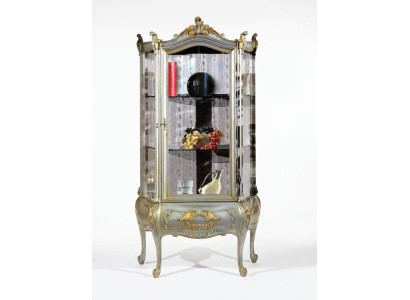Meubles baroques Vitrine italienne Armoire Armoire Mobilier Cabinets en bois massif Étagère Élégant