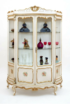 Vitrine vitrine Armoires baroques Mobilier italien Vitrines Vitrines en verre