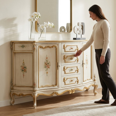 Commode Classique r Armoire Bois massif Meubles Buffet Mobilier Italien