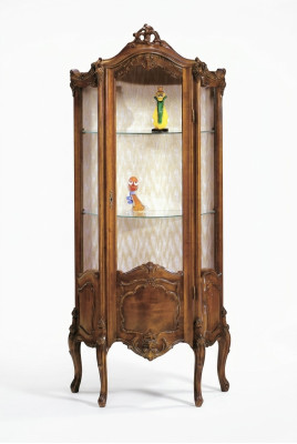Vitrine Mobilier de salon Buffet en bois massif Vitrines Armoire en verre Bois massif